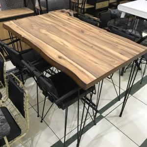 Ceviz Kaplama Bar Masa Takımı